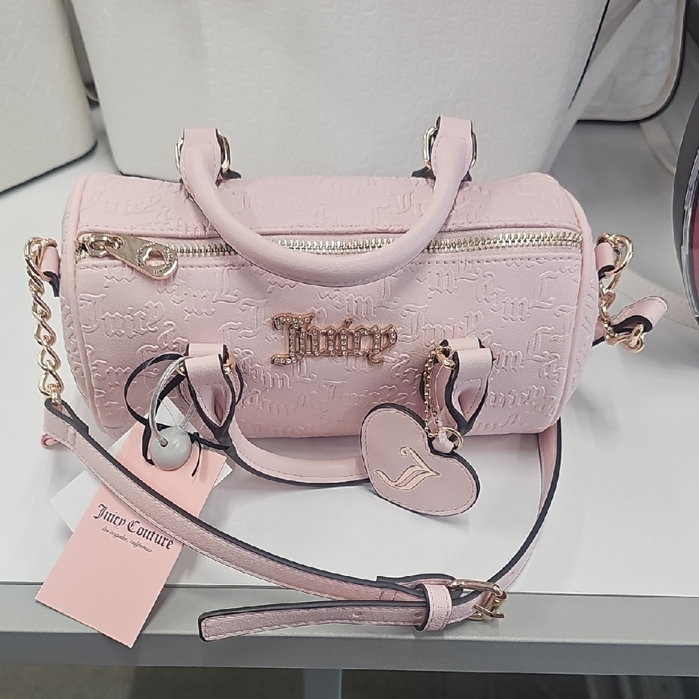 Juicy Couture Pink Mini Bag with Gold Accents